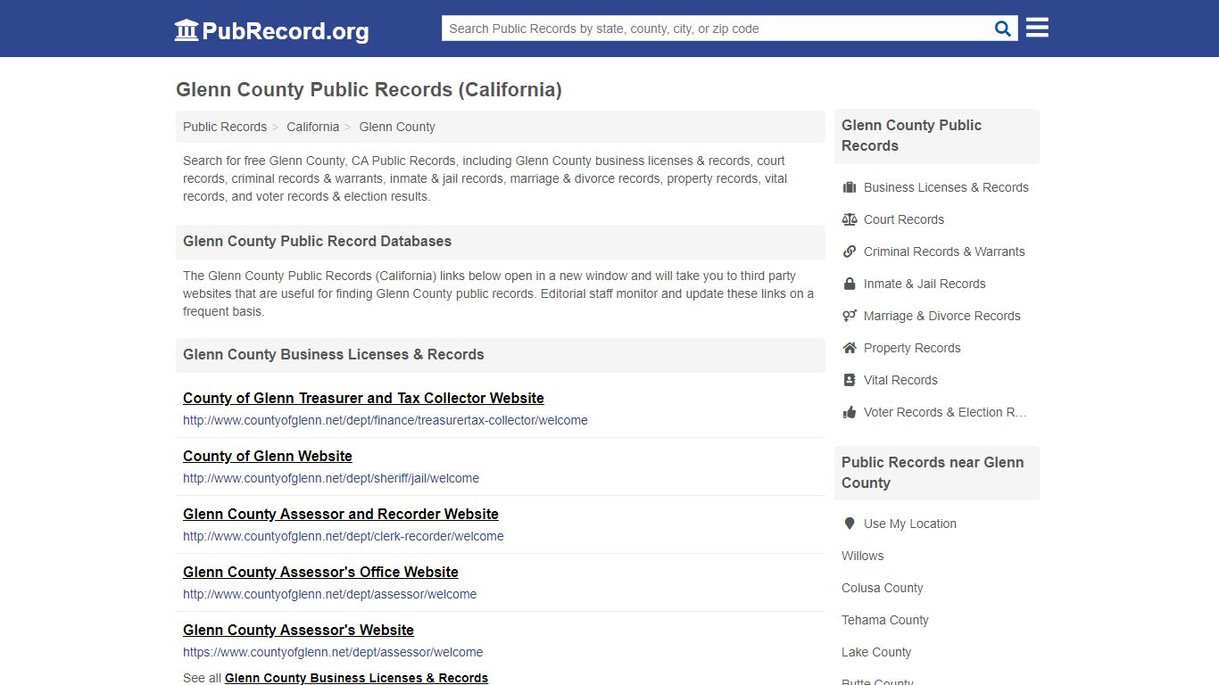 Glenn County Public Records (California) - PubRecord.org